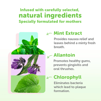 Mama's Choice Natural & Alcohol-Free Mouthwash | Allantoin | Mint | Chlorophyll