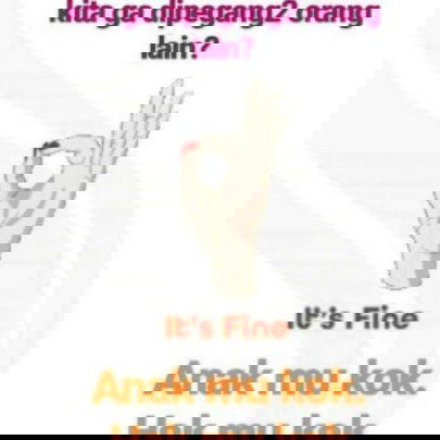 Tentang anak yang di umbel-umbel, cium-cium, dan dicubit-cubit