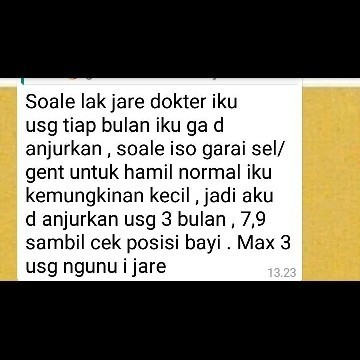 usg setiap sebulan sekali tidak di anjurkan