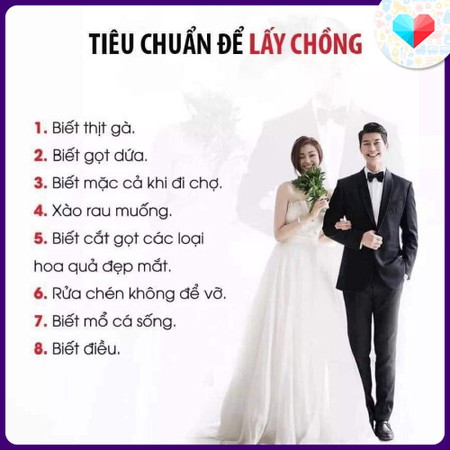 Tiêu chuẩn để lấy chồng