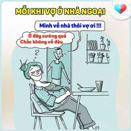 Mỗi khi vợ ở nhà ngoại...