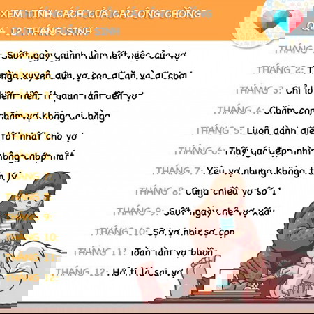 Tính cách của chồng qua 12 tháng sinh