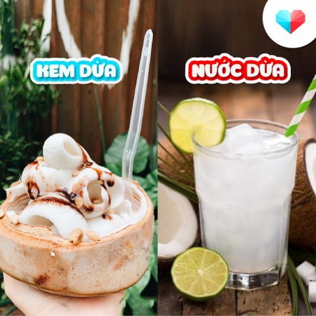 Kem dừa hay nước dừa?