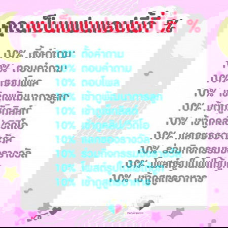 ❤ คุณเป็นแฟนแอปตัวจริงหรือเปล่าน้า ? ได้เปอร์เซ็นต์เท่าไรกันบ้างคะ