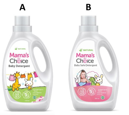 Desain kemasan untuk produk baby detergent mana yang menurut Bunda paling menarik?