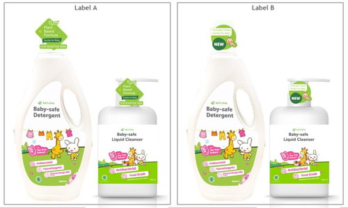 Untuk produk detergent dan pembersih botol si kecil, manakah label aman yang lebih Bunda suka?