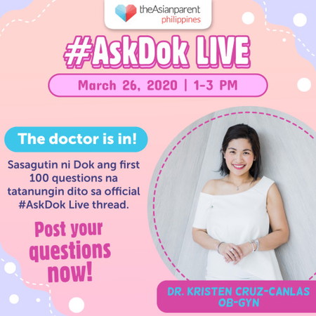 #AskDok LIVE now with OB-GYN, Dr. Canlas!