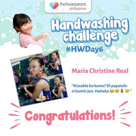 Daily handwashing selfie challenge: Winner day 6