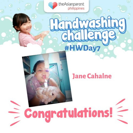 Daily handwashing selfie challenge: Winner Day 7