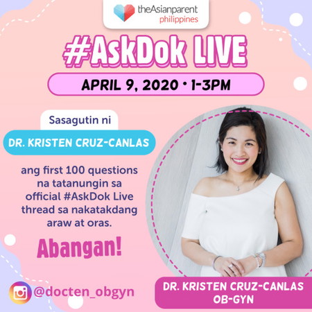 #AskDok LIVE  chat with OB-GYN on April 9!