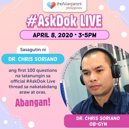 #AskDok LIVE chat with OB-GYN on April 8!