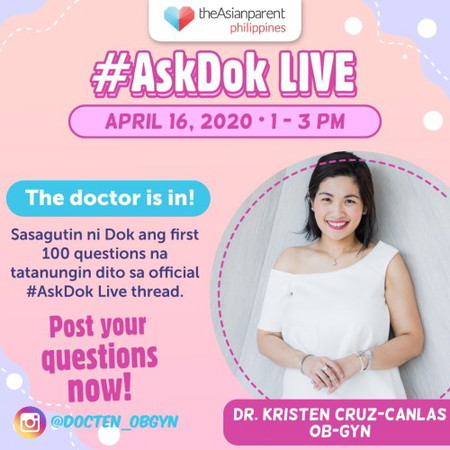 #AskDok LIVE now with OB-GYN, Dr. Canlas!