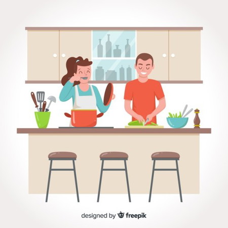 Tinutulungan ka ba ng asawa mo na mag-prepare ng ingredients kapag nagluluto ka?