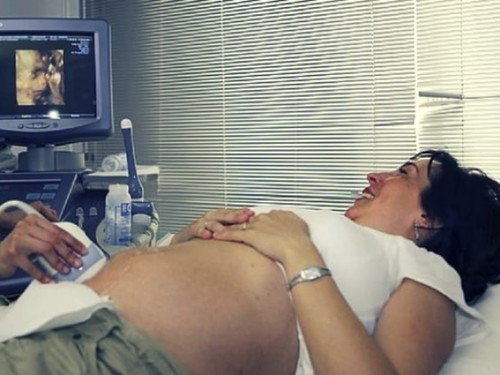 When could you properly see your baby through an ultrasound?