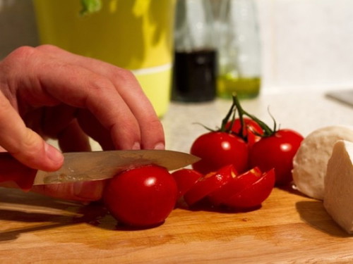 If you are cutting vegetables and accidentally cut your finger, what would you do?