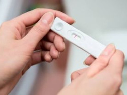 There's a faint line on the pregnancy test. You are …
