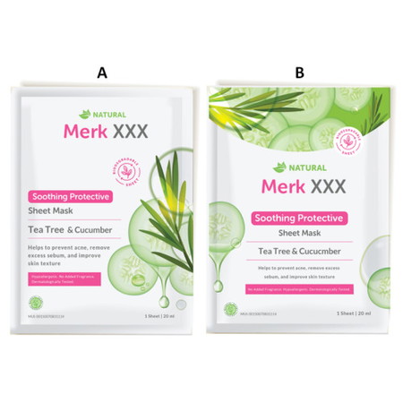 Dari kedua desain sheet mask ini, desain manakah yang Bunda paling suka?