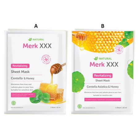 Desain manakah yang Bunda paling suka dari kedua desain sheet mask ini?