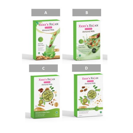 Dari empat design susu almond untuk ASI Booster ini, manakah yang Bunda paling suka?