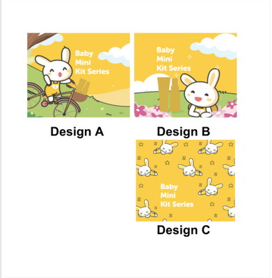 Untuk hampers/ hadiah yang berisikan produk bayi, desain manakah yang Bunda paling suka?