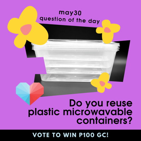 Join here: <a href='https://community.theasianparent.com/q/reuse-plastic-microwavable-containersanswer-qotd-get-chance-win-p100/3344473' target='_blank' >https://community.theasianparent.com/q/reuse-plastic-microwavable-containersanswer-qotd-get-chance-win-p100/3344473</a>