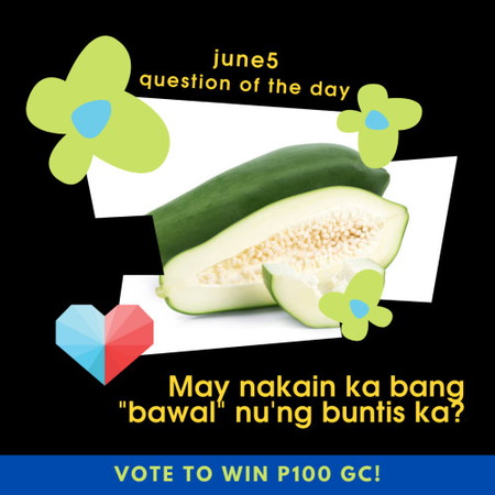 Join here: <a href='https://community.theasianparent.com/q/nakain-ka-bang-bawal-nung-buntis-ka-answer-qotd-get-chance-win-p100-s/3359416' target='_blank' >https://community.theasianparent.com/q/nakain-ka-bang-bawal-nung-buntis-ka-answer-qotd-get-chance-win-p100-s/3359416</a>