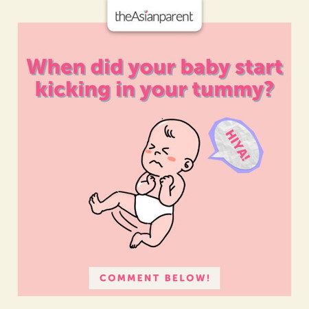 When did your baby start kicking in your tummy? 🦵