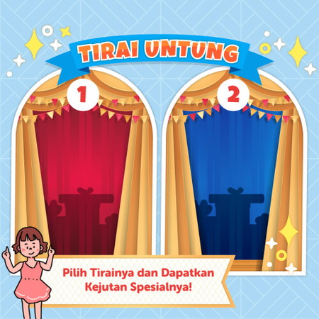 Terdapat masing-masing 1 pemenang beruntung untuk Tirai 1 dan 2. Hanya hari ini (18/02/22)