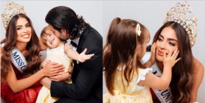 👸Camila Avella of Colombia made history after she became the first mom to land on the Miss Universe 2023 Top 5!✨💗Camila is married to Nassif Kamle since 2020, and they have a daughter named Amelia.