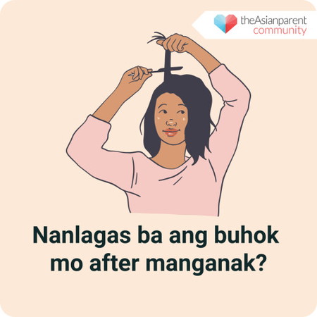 Postpartum Hair Fall: What Causes It And How To Deal With It. <a href='https://ph.theasianparent.com/postpartum-hair-loss-causes-remedies' target='_blank' >https://ph.theasianparent.com/postpartum-hair-loss-causes-remedies</a>