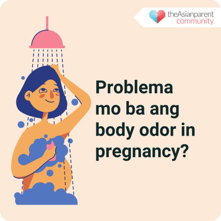 Body odor during pregnancy is a normal occurrence. Learn more about its causes, prevention and remedies available, and more: <a href='https://ph.theasianparent.com/body-odor-pregnancy' target='_blank' >https://ph.theasianparent.com/body-odor-pregnancy</a>