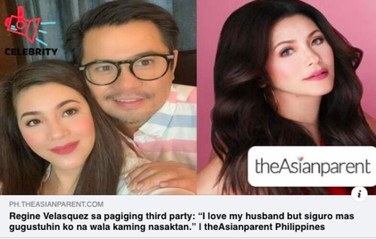 Regine Velasquez sa pagiging third party: “I love my husband but siguro mas gugustuhin ko na wala kaming nasaktan.”
READ MORE:<a href='https://ph.theasianparent.com/regine-velasquez-third-party' target='_blank' >https://ph.theasianparent.com/regine-velasquez-third-party</a>