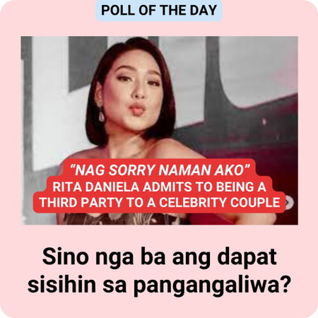 Kapuso actress Rita Daniel confessed that she once was a third party to a celebrity couple who brokeup because of her.
"Na-experience ko maging third party sa isang relasyon. Naghiwalay sila dahil sa