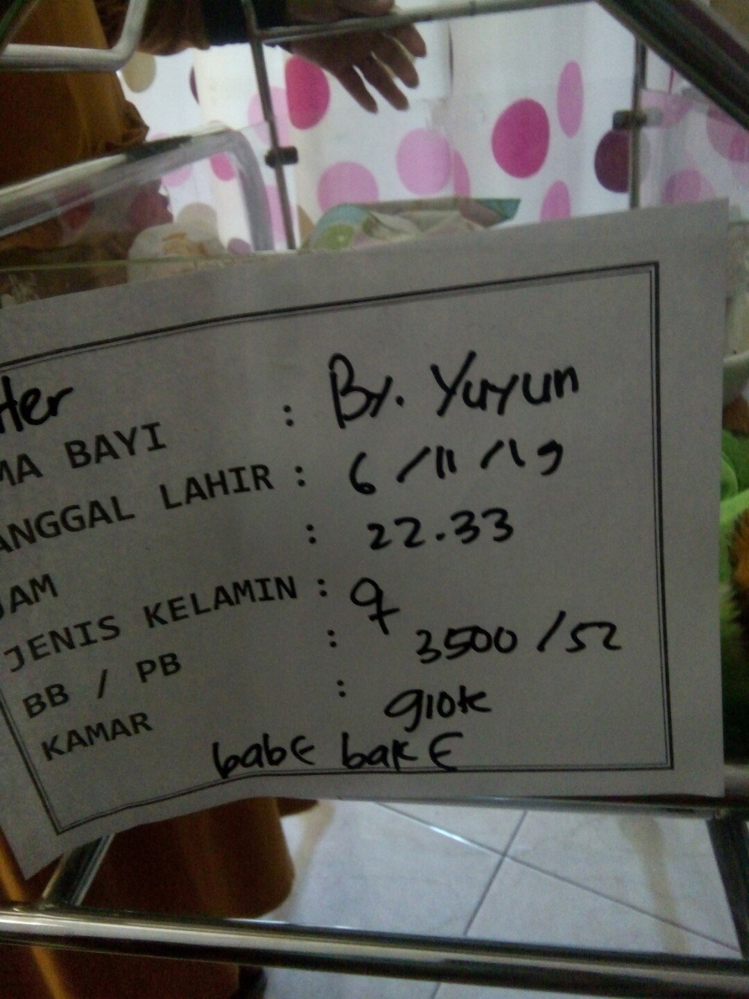 kelahiran anak ke 2..