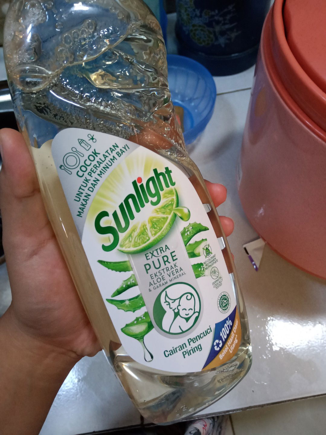 sunlight pure utk cuci botol