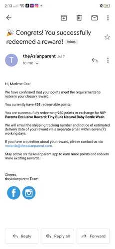 Rewards VIP member Tiny Buds Natural Bottle Wash