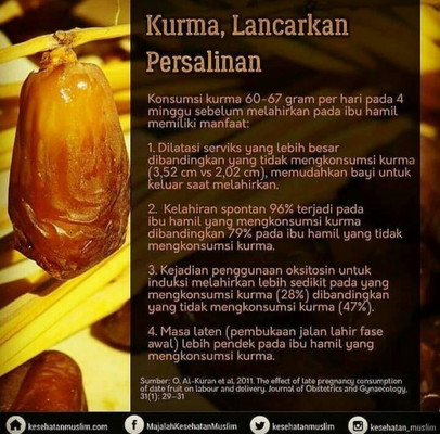 KURMA UNTUK LANCARKAN PERSALINAN