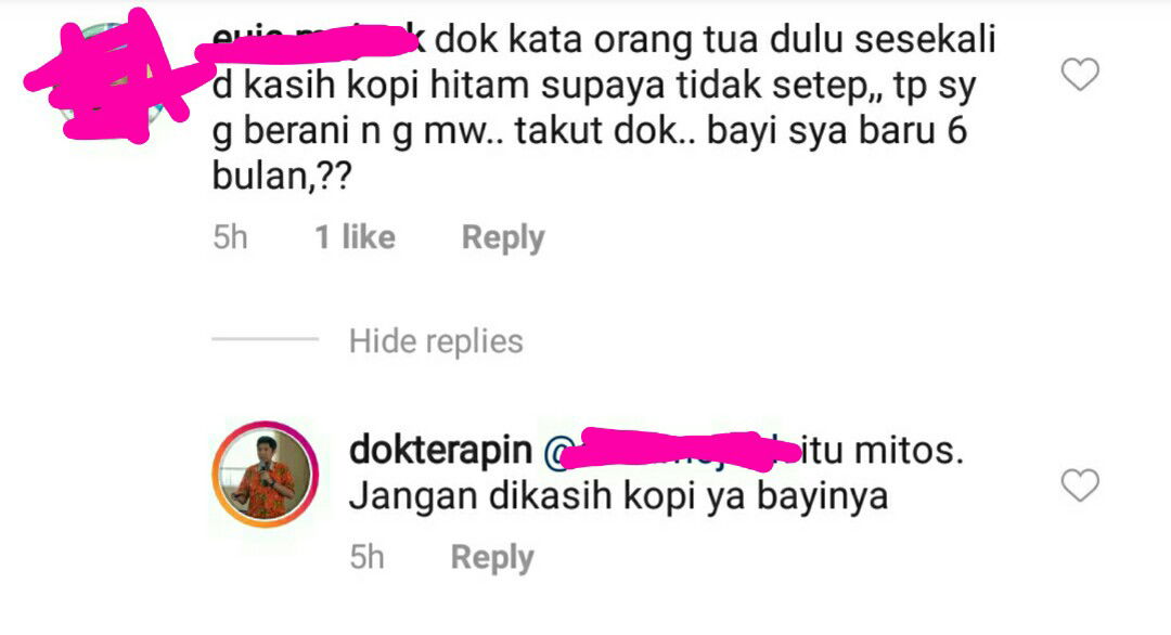 kopi untuk bayi