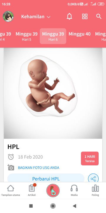 Flek coklat bercampur darah