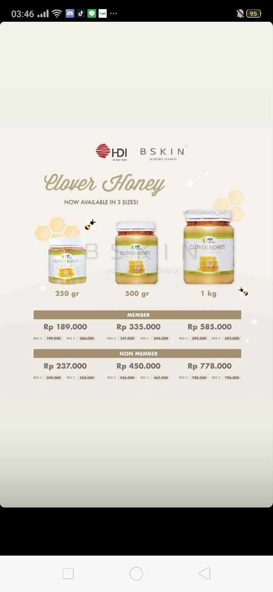 jual.clover honey
