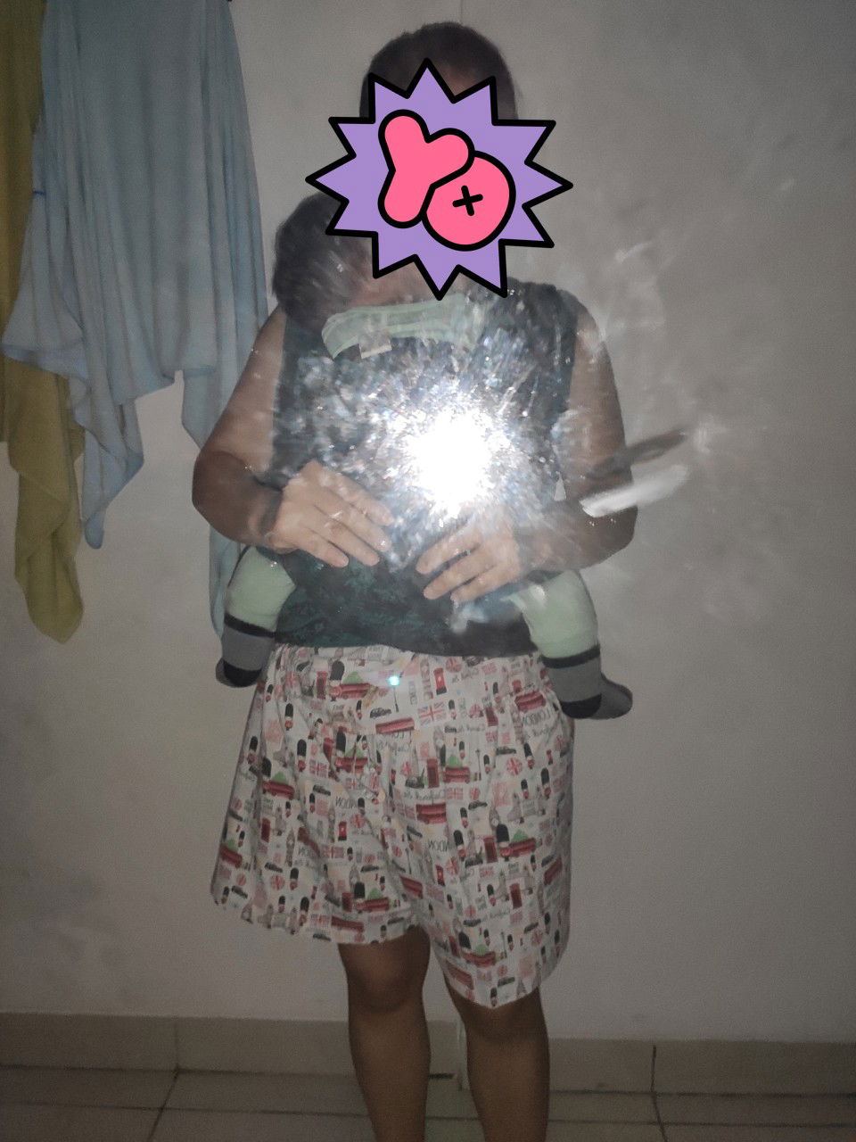 malam tahun baru dan menggendong.