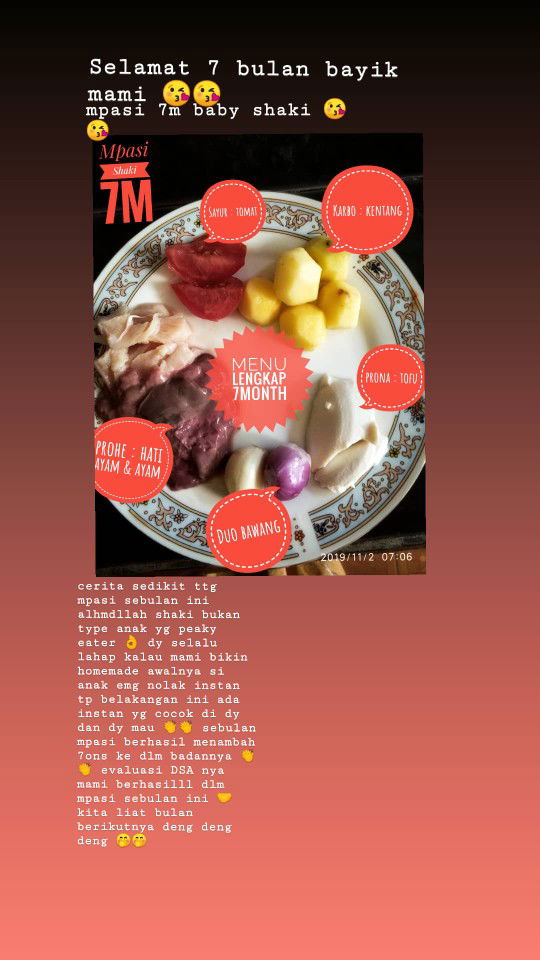 Mpasi baby Shaki 7 month