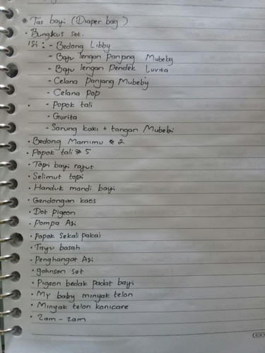 apa aja sih persiapa yg wajib ada pas mau lahiran d RS