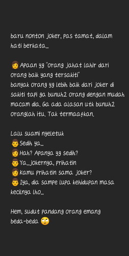 sudut pandang orang selalu beda