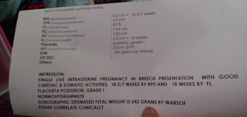 ultrasound @ 18 weeks