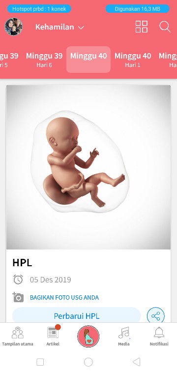 Sudah hpl namun belum ada tanda2