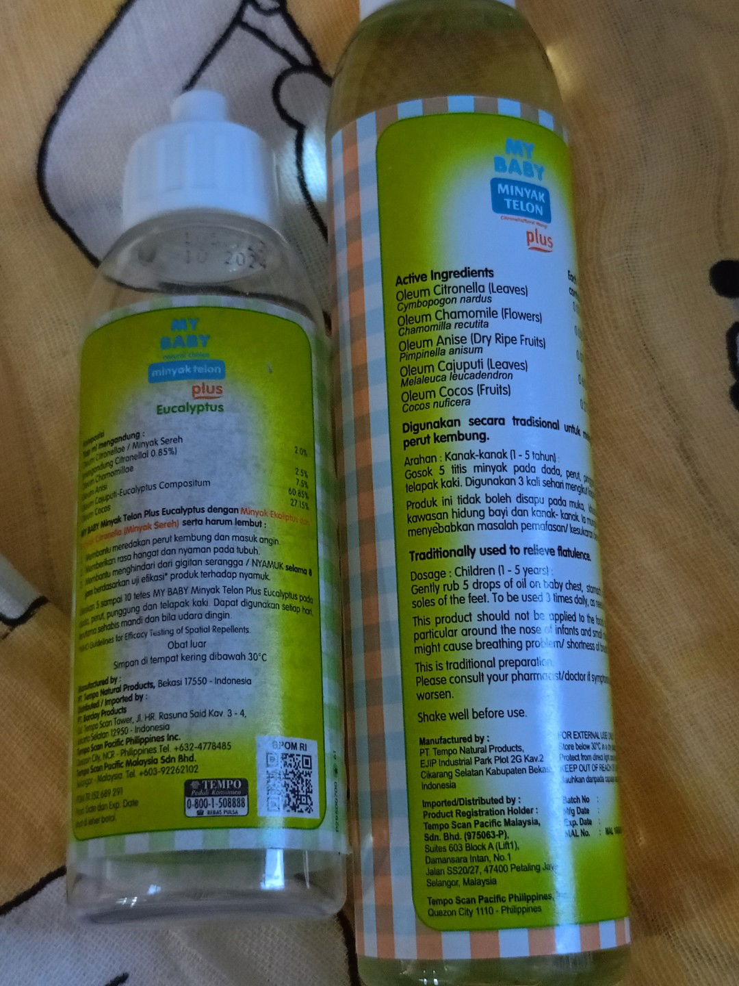 Perbezaan 2 Botol Minyak Telon