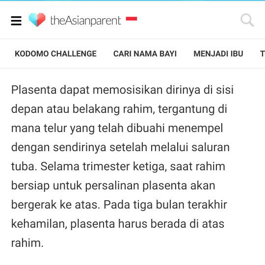 posisi plasenta tidak mempengaruhi posisi janin(maybe)