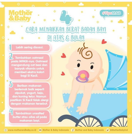 Tips menaikan BB Bayi setelah 6 bulan