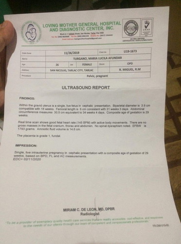 Ultrasound 36 weeks & 3days